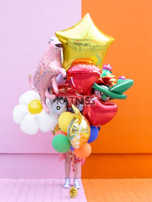 Фолиев балон под формата на череши - 88х73 см / Cherry Foil Balloon - 88x73 cm