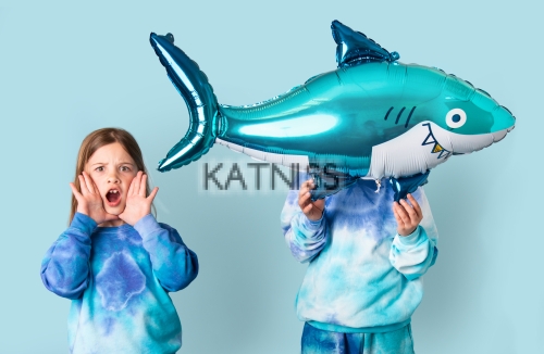 Фолиев балон под формата на акула - 102х62 см / Shark Foil Balloon - 102x62 cm