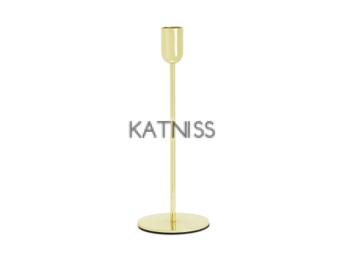 Свещник - златист - 22 см / Gold Candle Holder - 22 cm