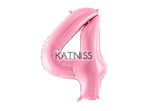 Фолиев балон цифра от 0 до 9 - бебешко розов - 86 см / Foil Balloon Numbers From 0 To 9 - Baby Pink - 86 cm