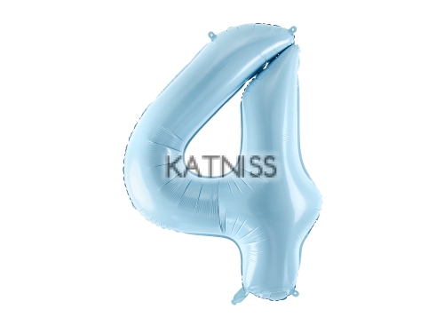 Фолиев балон цифра от 0 до 9 - бебешко син - 86 см / Foil Balloon Numbers From 0 To 9 - Baby Blue - 86 cm