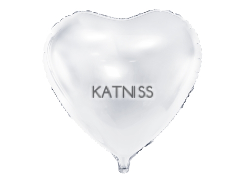 Фолиев балон сърце - бял - 61 см / White Heart Foil Balloon - 61 cm