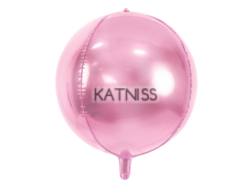 Фолиев балон топка - розов - 40 см / Pink Ball Foil Balloon - 40 cm