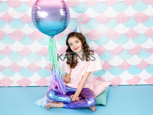 Фолиев балон топка - виолетово-син - 35 см / Violet Blue Ball Foil Balloon - 35 cm