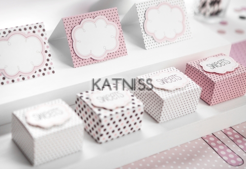 Кутии "Sweets" - различни цветове - 6.5x5.4 см / Boxes "Sweets" - Different Colours - 6.5x5.4 cm