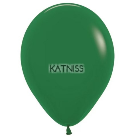 Пастелен тъмно зелен латексов балон - 13 см / Dark green pastel balloon - 13 cm