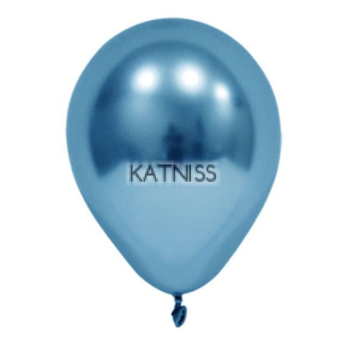 Балон хром цвят морско синьо - 23 см / Sea blue balloon chrome - 23 cm