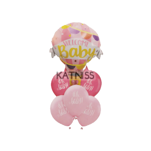 Комплект балони "Welcome Baby" - 7 броя / Balloons "Welcome Baby" - 7 pieces