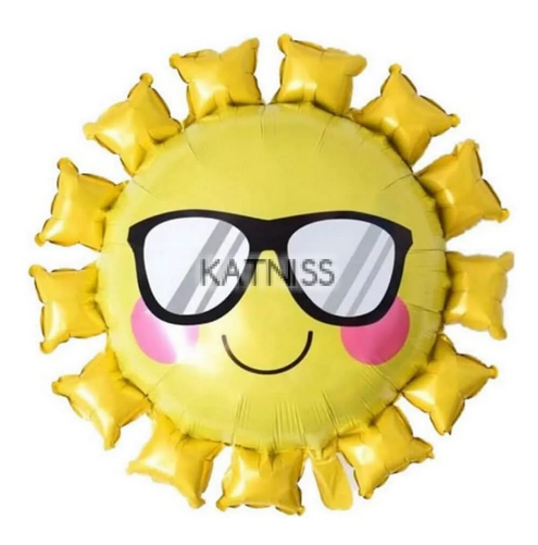 Фолиев балон под формата на слънце със слънчеви очила / Sunglasses Sun Foil Balloon