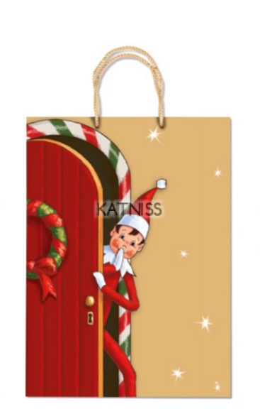 Коледна хартиена торбичка Буратино - 30/41/12 см / Christmas Burattino present bag - 30/41/12 cm