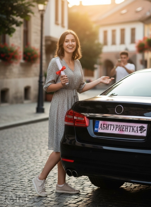Табела за кола “Абитуриентка” | Graduation Car Plate