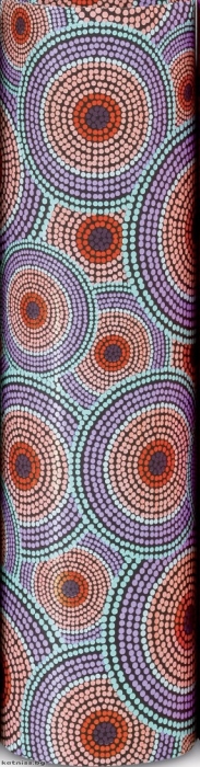 Packing paper with red and pink point circles